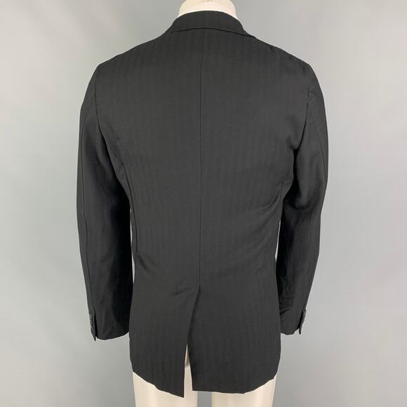 COMME des GARCONS HOMME PLUS FW10 Size M Black Stripe Wool Sport Coat - Picture 4 of 10
